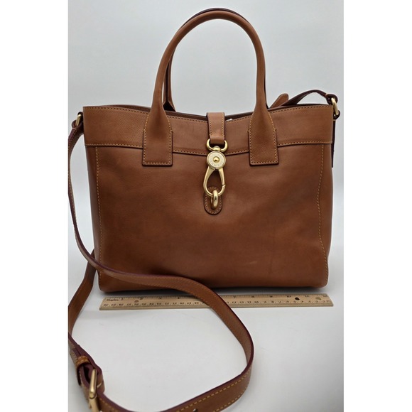 Dooney & Bourke Florentine LG Amelie Tan leather Shoulder & Crossbody Strap #296